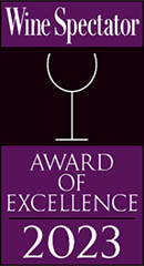 Wine Spectator Restaurant Award of Excellence Winner in 2023 wine spectator 2023 restaurant award of excellence winner